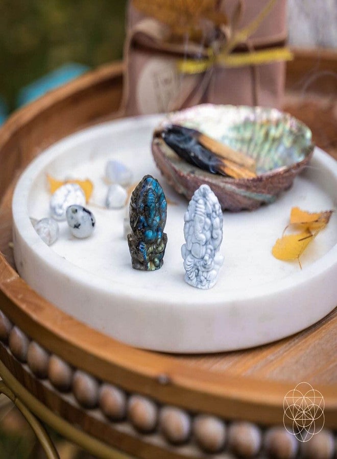 Conscious Items - God of Luck Labradorite Crystal Ganesh Statue - Hindu Ganesha Idol Statue - Small Ganesh for Car Dashboard - Decor Yoga Meditation Room - Altar Kit Decor - Spititual Women Gift - Image 4
